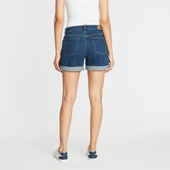 Cuff Denim Short in Beach Blue Wash,Delphinium Blue,large