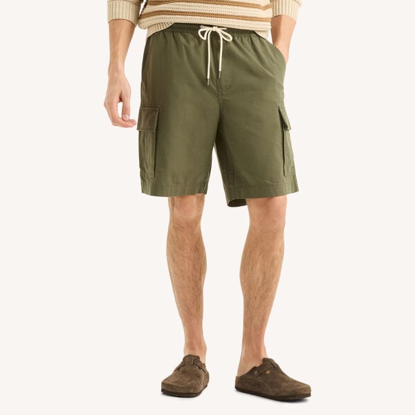 9.5" Chambray Pull-On Cargo Short