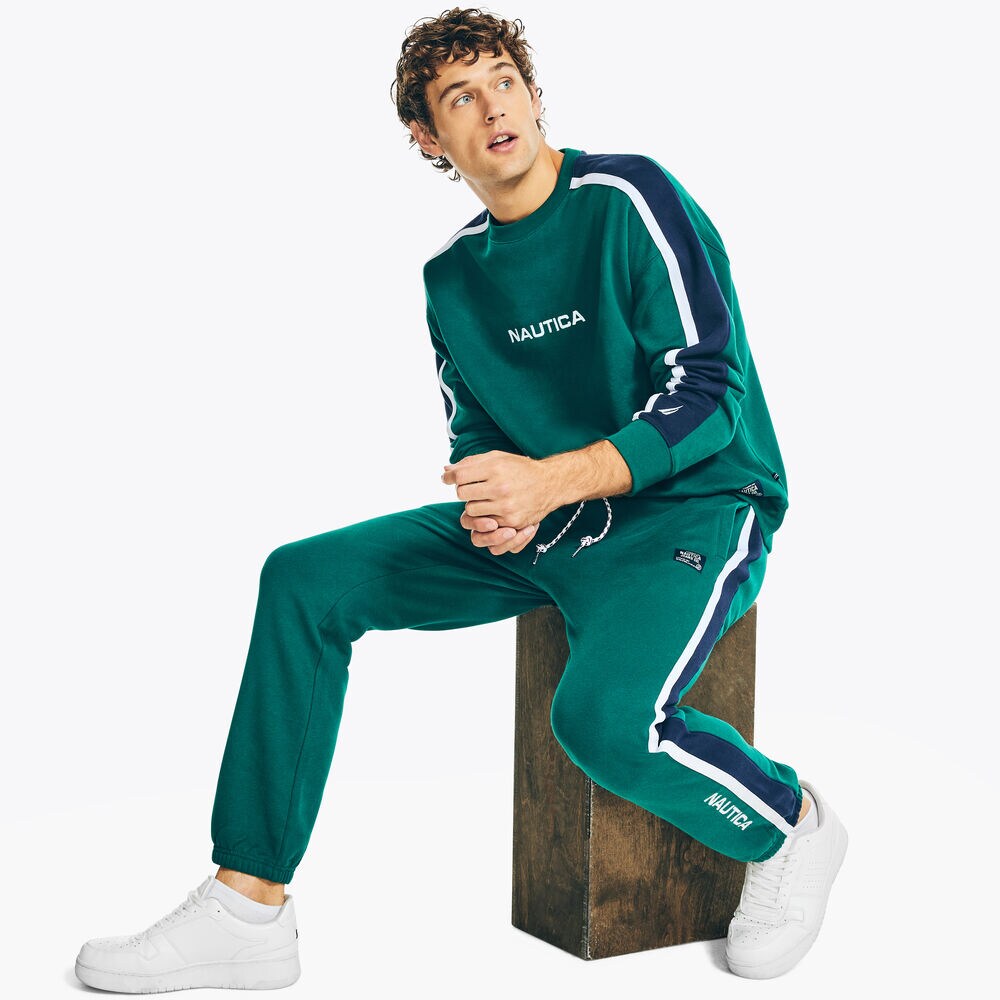 BIG & TALL SUSTAINABLY CRAFTED COLORBLOCK PANT,Cosmic Fern,large