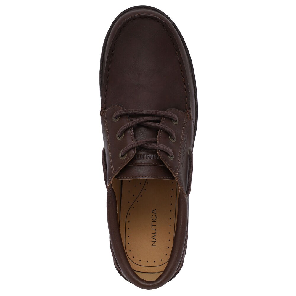 Lace-Up Boat Shoe,Brown Stone,large