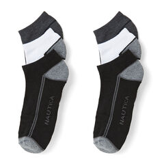 ATHLETIC LOW CUT SOCKS, 6-PACK,True Quarry,large