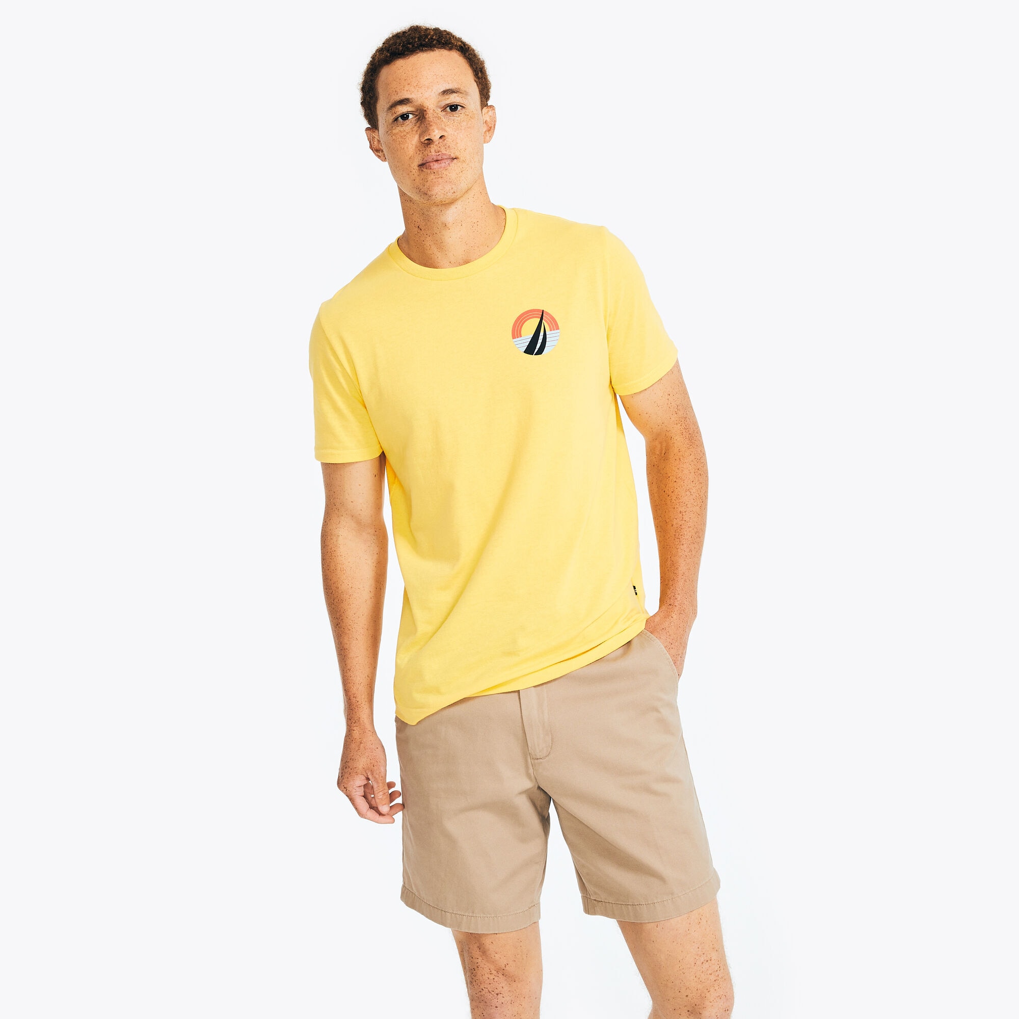 BIG & TALL SUSTAINABLY CRAFTED SURF GRAPHIC T-SHIRT,French Vanilla,large
