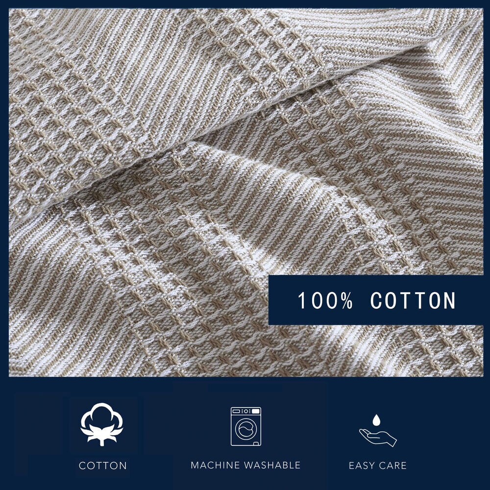 Chevron Brown King Blanket,Sand Drift Heather,large