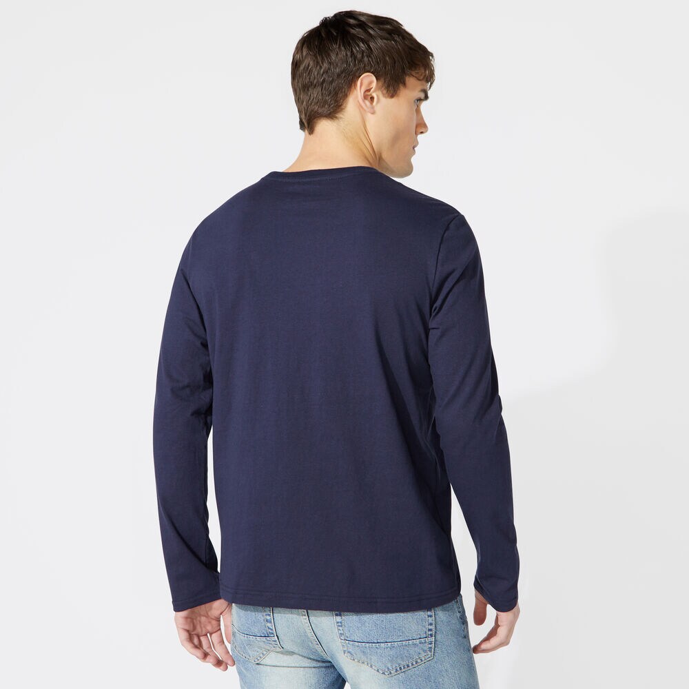 ANCHOR FLAG CREWNECK T-SHIRT,Navy,large