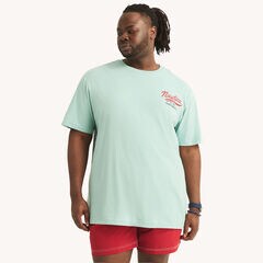 Big & Tall Deep Sea Fishing Graphic T-Shirt,South Beach Aqua,large
