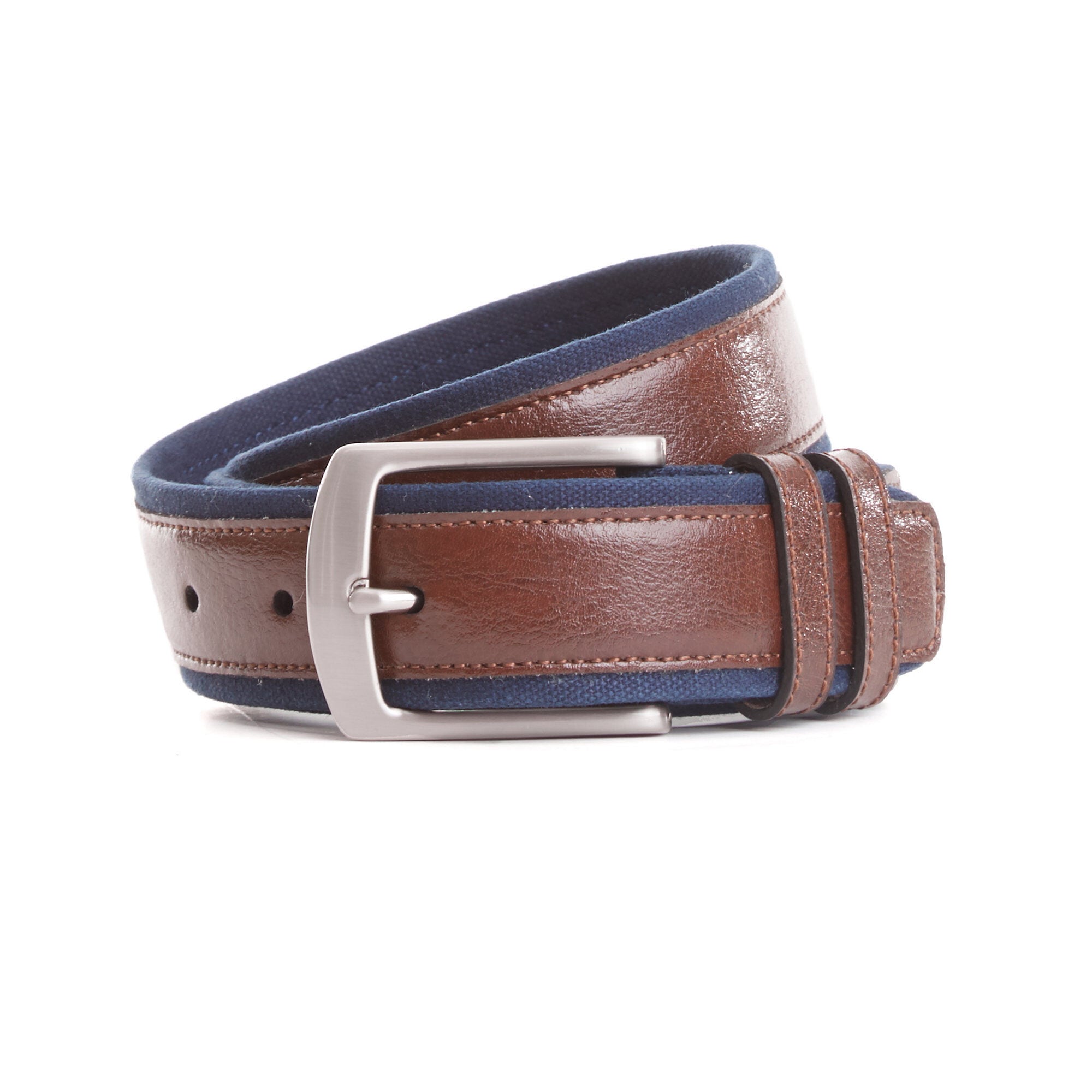 Canvas Trim Belt,Navy,large