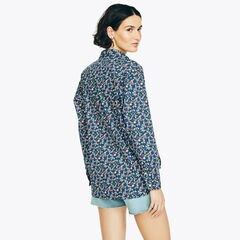 FLORAL PRINT WEEKEND SHIRT,Stellar Blue Heather,large