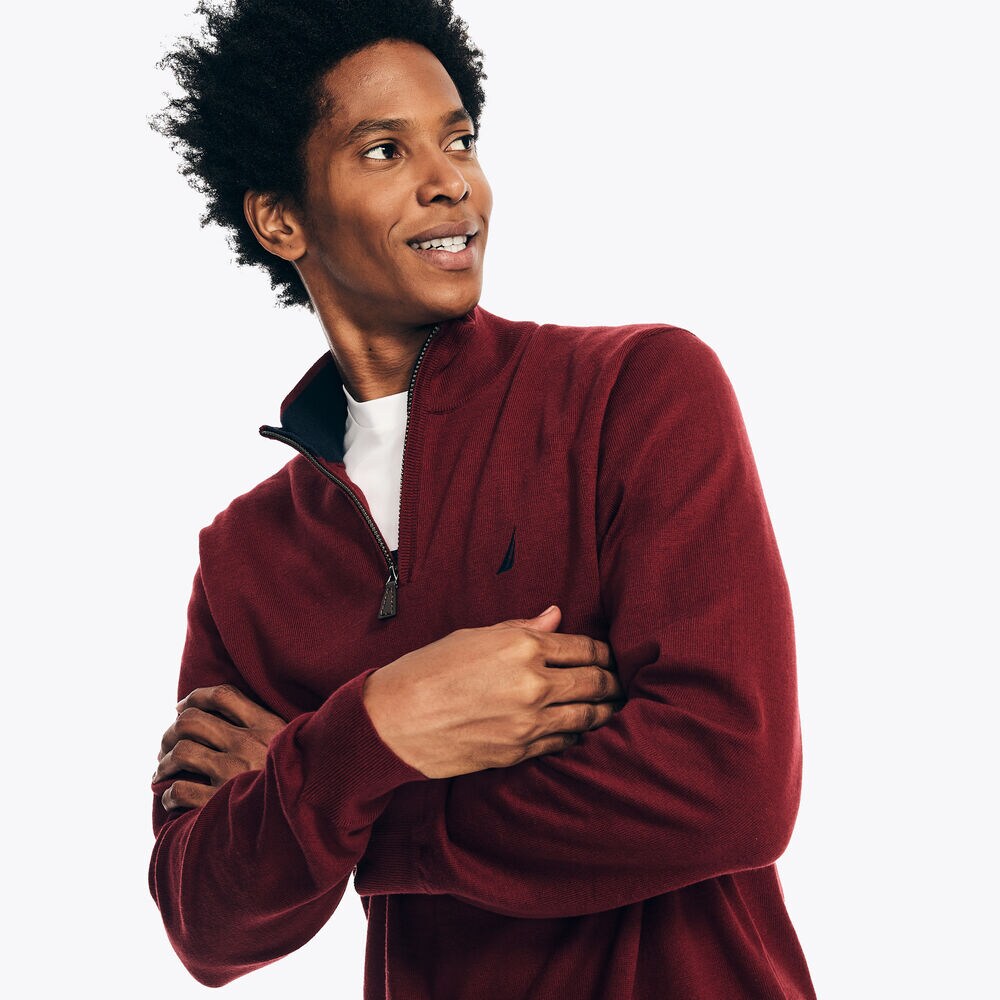 Navtech Quarter-Zip Sweater,Flamingo,large