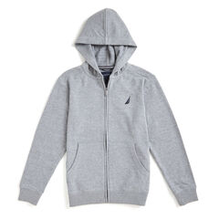 LITTLE BOYS' ZIP HOODIE (4-7),Gunmetal Grey,large