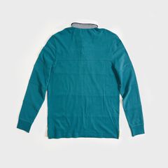 BIG & TALL CLASSIC FIT RUGBY POLO SHIRT,Evergreen,large