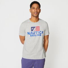 SAILING GRAPHIC T-SHIRT,Grey Heather,large