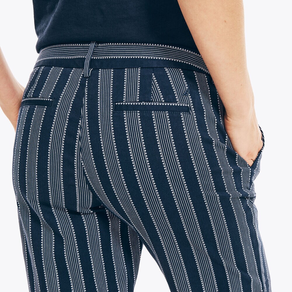 10" STRIPED STRETCH-TWILL SHORT,Stellar Blue Heather,large