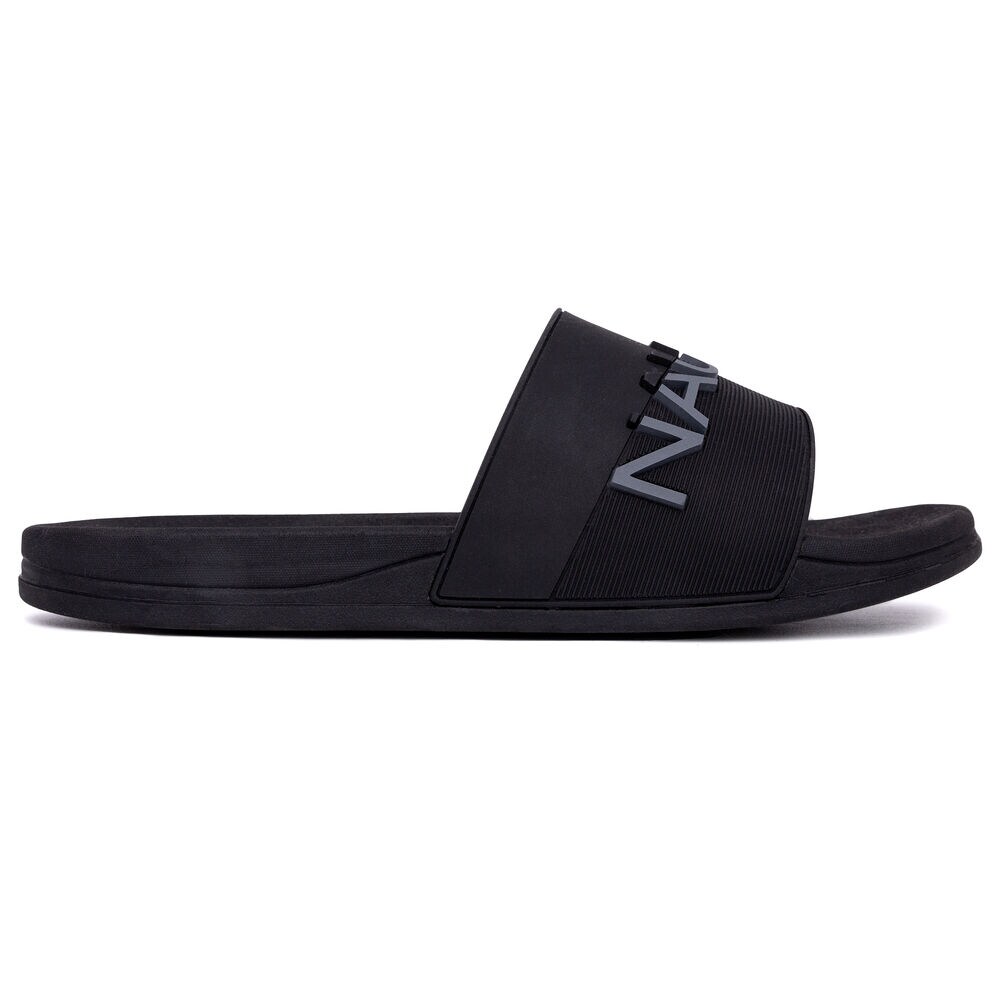 Logo Slide Sandal,Black,large
