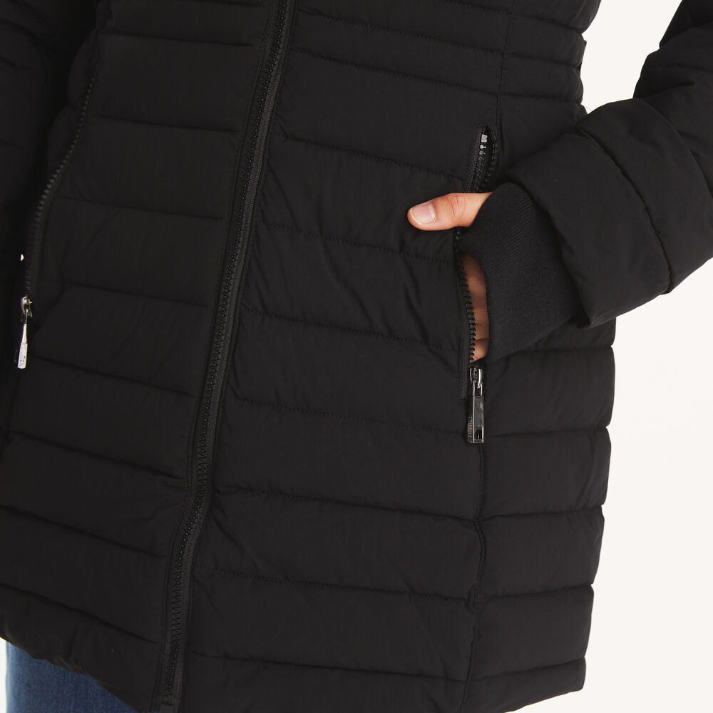 Puffer Jacket With Removable Hood,True Black,large