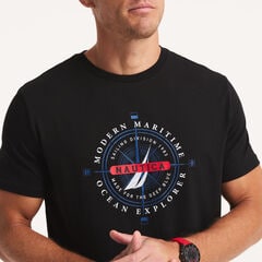 MODERN MARITIME GRAPHIC T-SHIRT,True Black,large