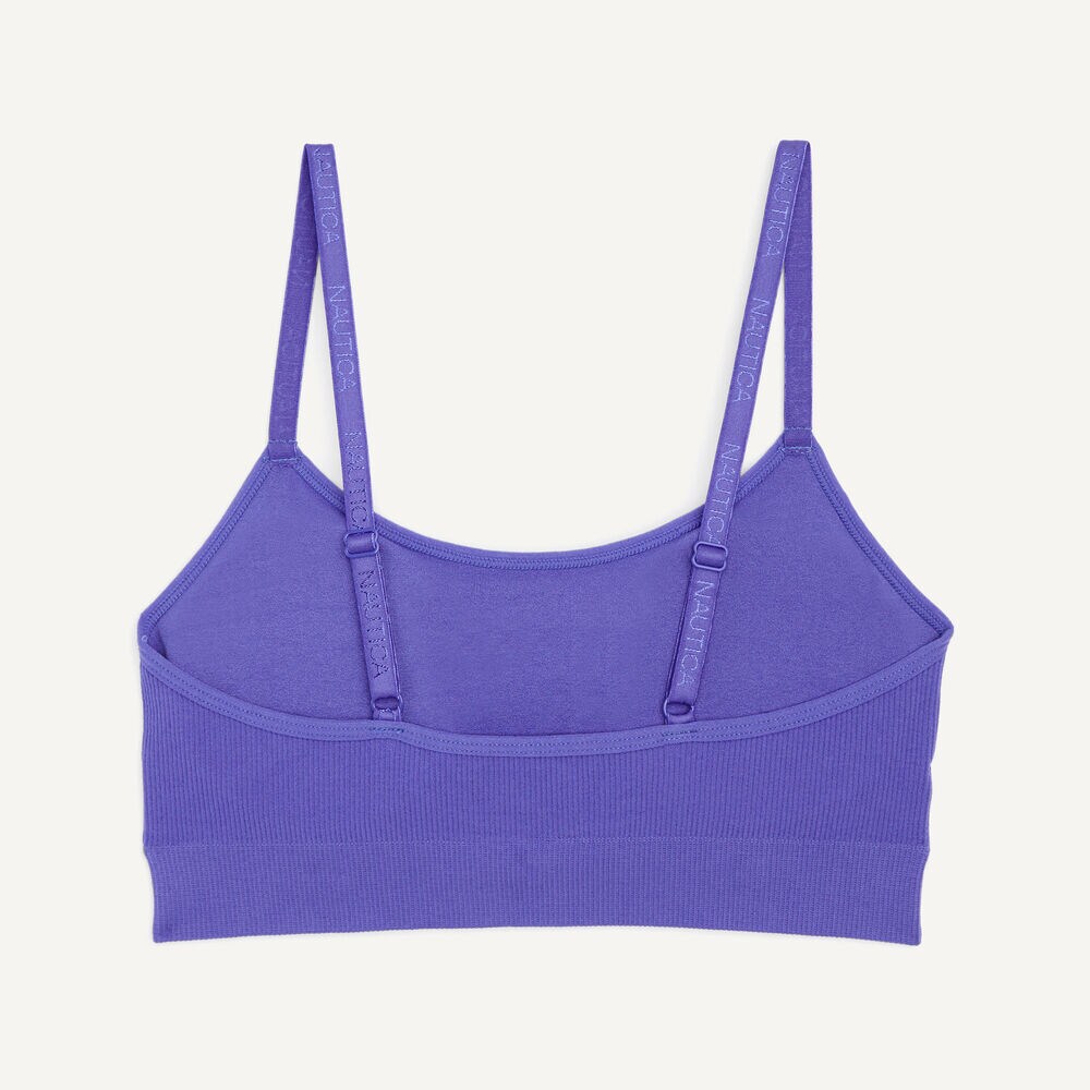 Ribbed Striped Seamless Bra, 3-Pack,Antique White Wash,large