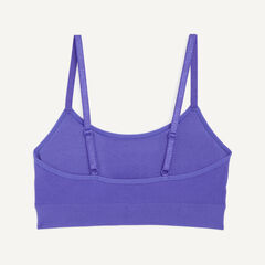 Ribbed Striped Seamless Bra, 3-Pack,Antique White Wash,large