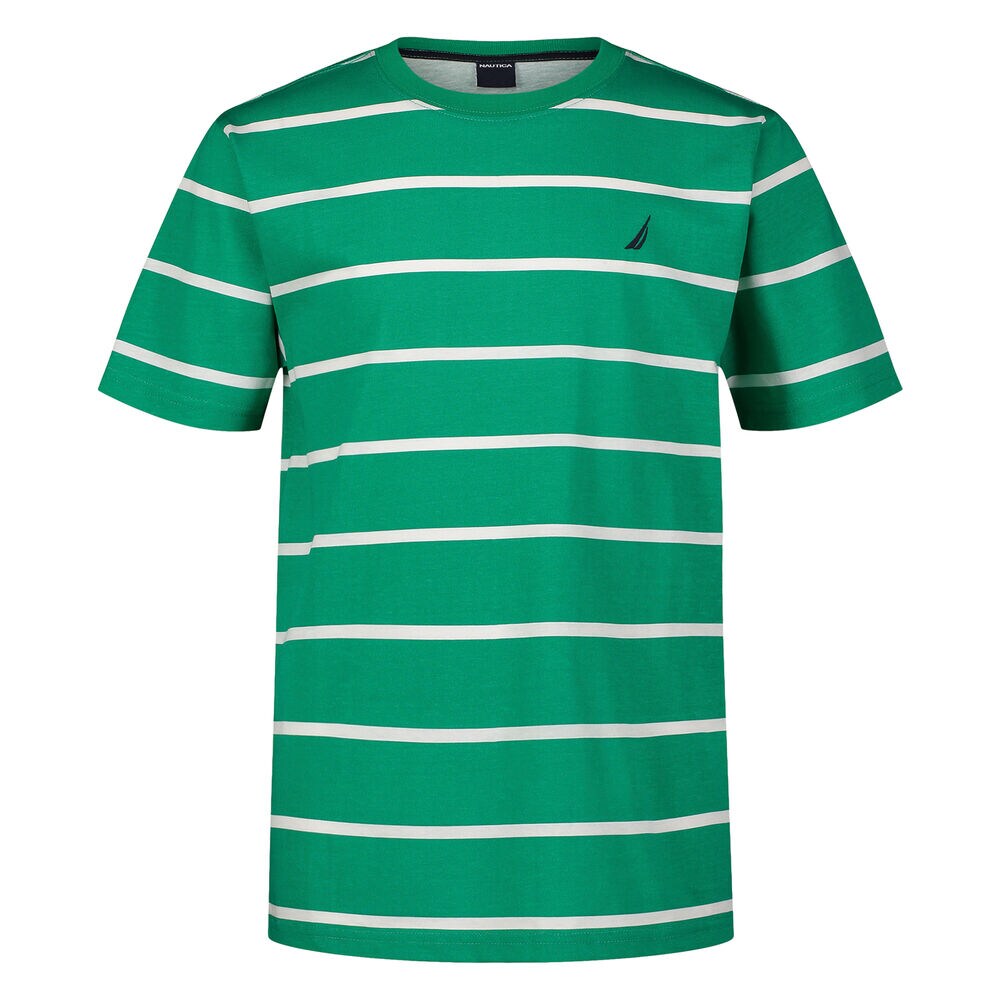 Little Boys' Retro Striped Graphic T-Shirt (4-7),Galley Green,large