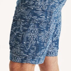 Nautica Jeans Co. 9.5" Printed Cargo Short,Lapis Blue,large