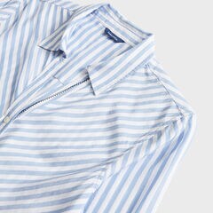 SUSTAINABLY CRAFTED STRIPED SHIRT,Smokey Indigo Wash,large