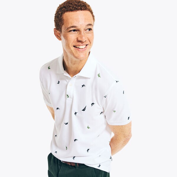 CLASSIC FIT PRINTED DECK POLO