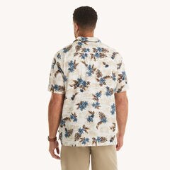 Big & Tall Printed Short-Sleeve Shirt,Sail White,large