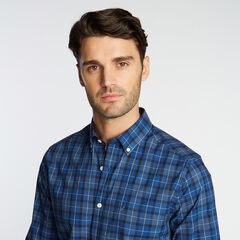 CLASSIC FIT WRINKLE-RESISTANT PLAID SHIRT,Ensign Blue,large