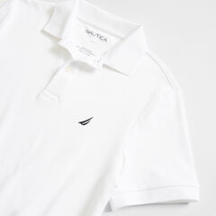 SLIM FIT INTERLOCK POLO,Bright White,large