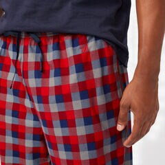 SAILING PLAID KNIT SLEEP PANTS,Nautica Red,large