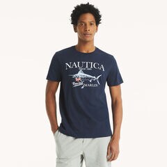 Marlin Graphic T-Shirt,Stellar Blue Heather,large