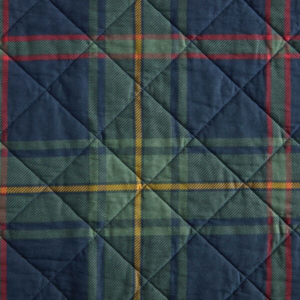 Preston Blue Plaid Full/Queen Quilt Set 