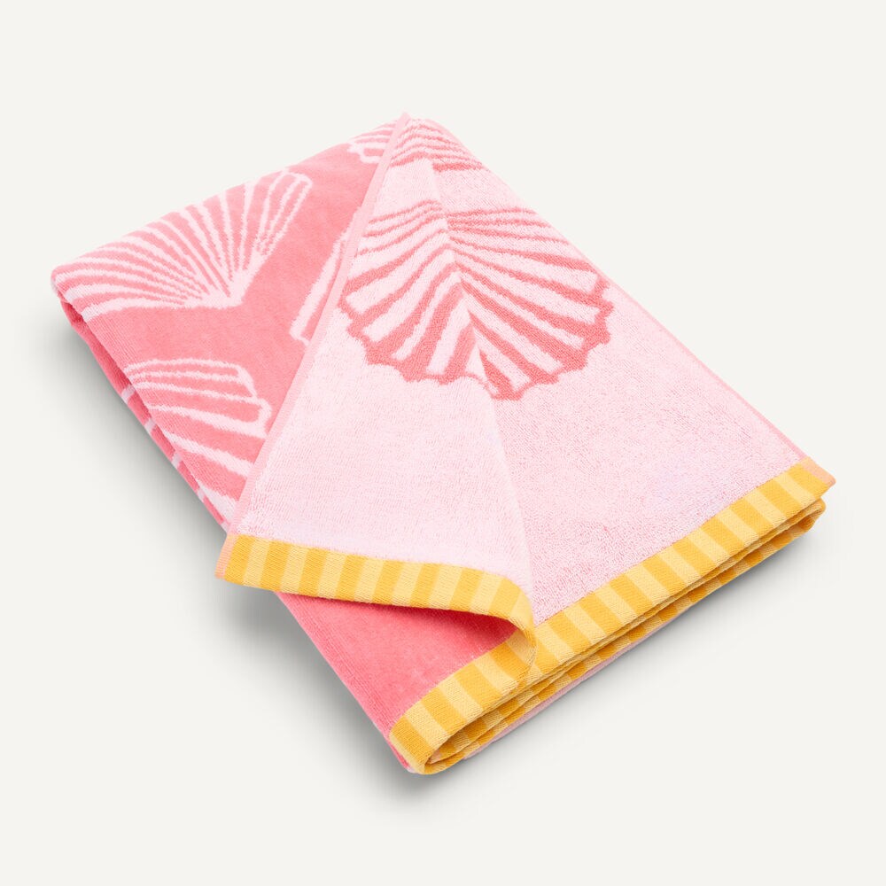Shell Beach Towel,Oxford Pink,large