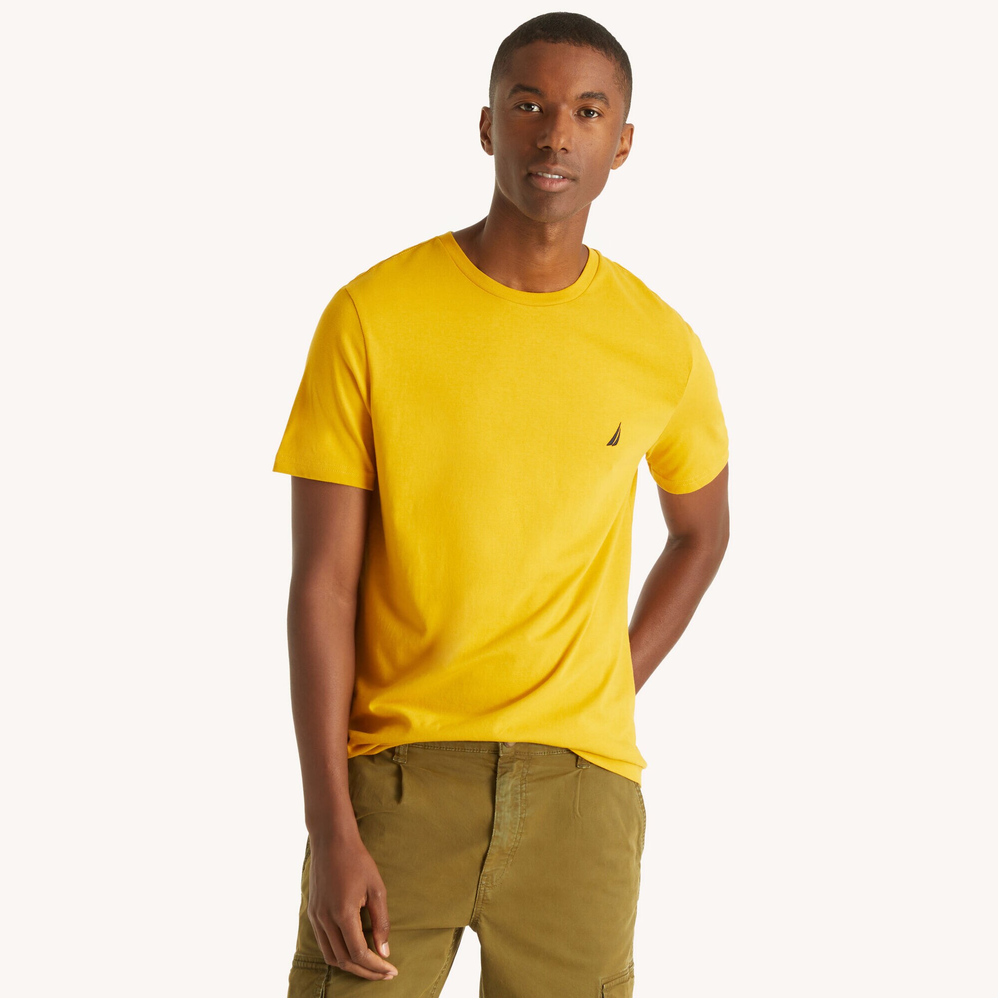 Crewneck Deck T-Shirt,Spruce,large