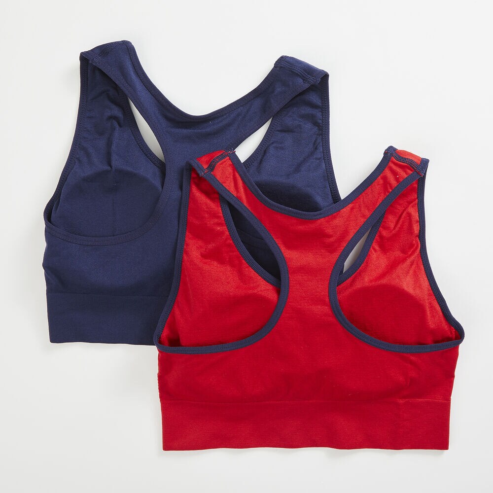 LOGO GRAPHIC SPORTS BRA, 2-PACK,Nautica Red,large
