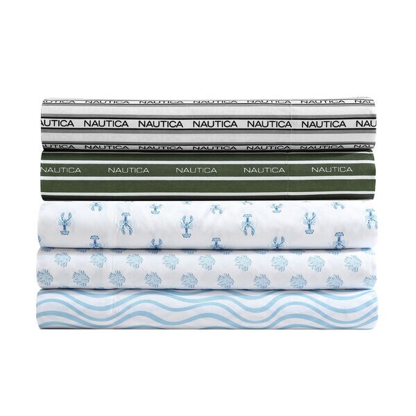 Nantucket Lobster Blue Full Sheet Set