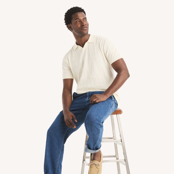 Textured Sweater Polo