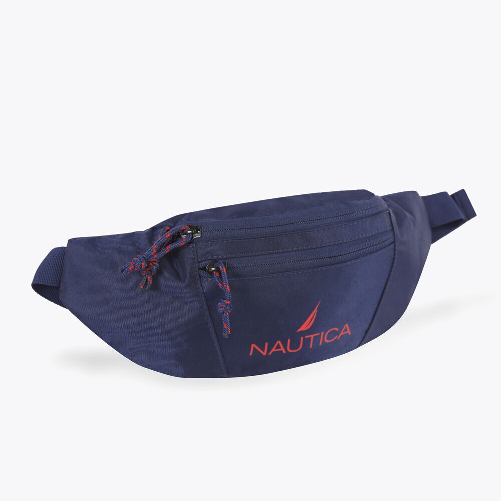 LOGO FANNY PACK,Workshirt Blue,large