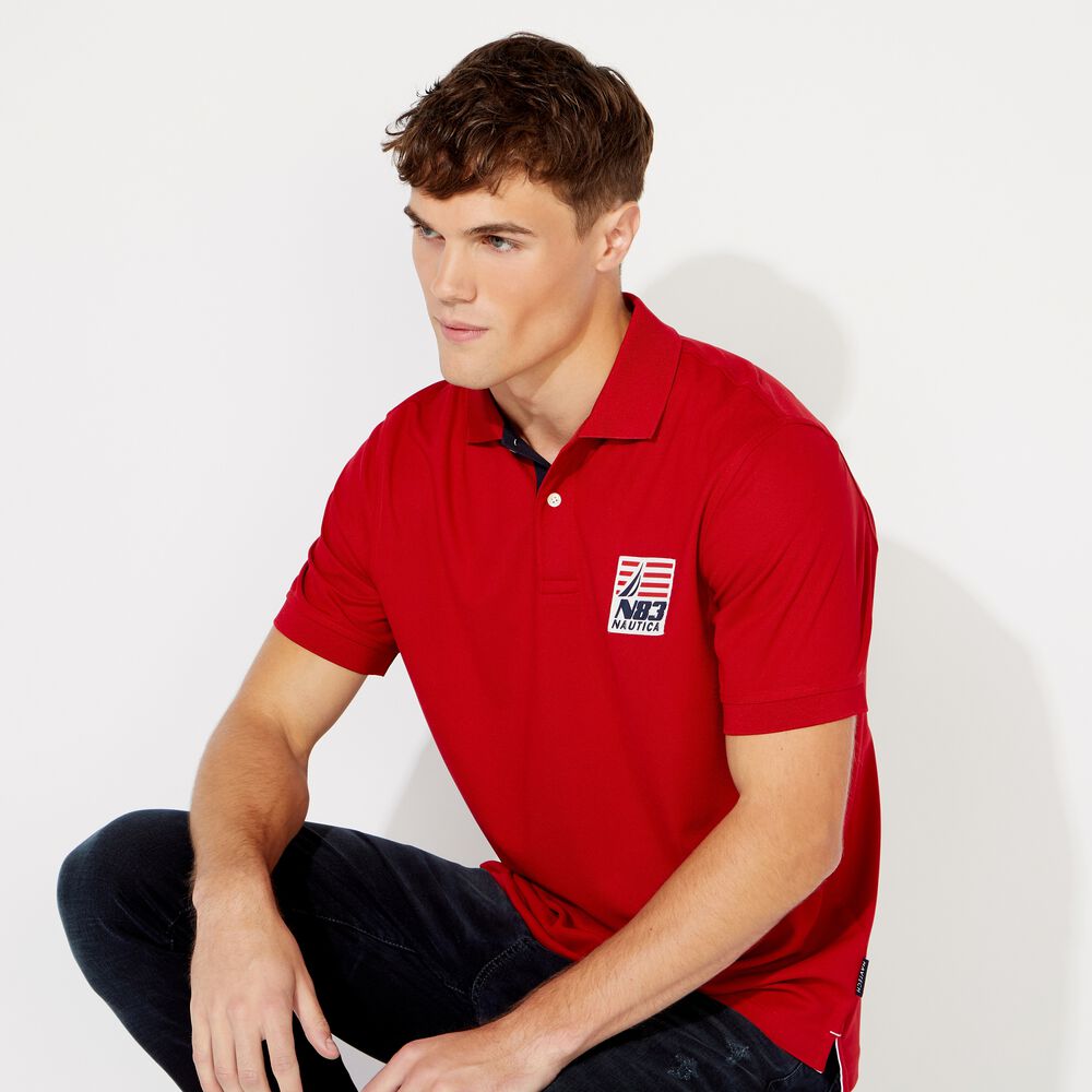 NAVTECH CLASSIC FIT N83 POLO,Nautica Red,large