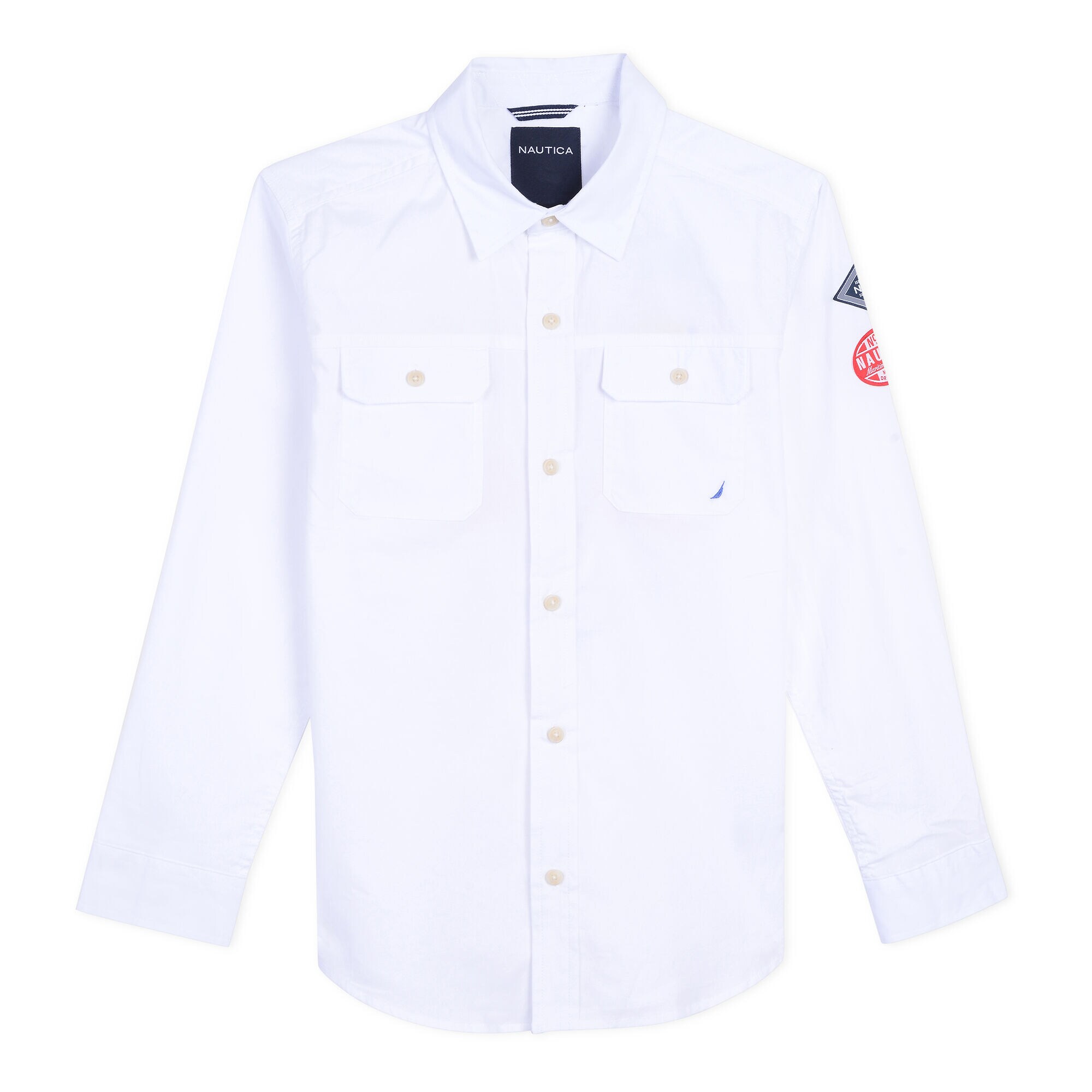 Toddler Boys' Kelvin Double Pocket Long Sleeve Shirt (2T-4T),Antique White Wash,large
