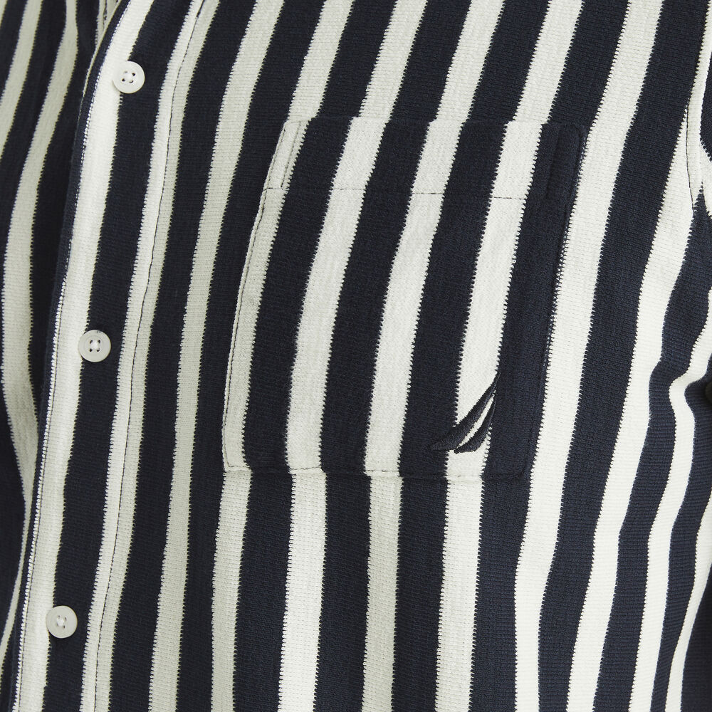 Big Tall Striped Button-Down Shirt Nautica