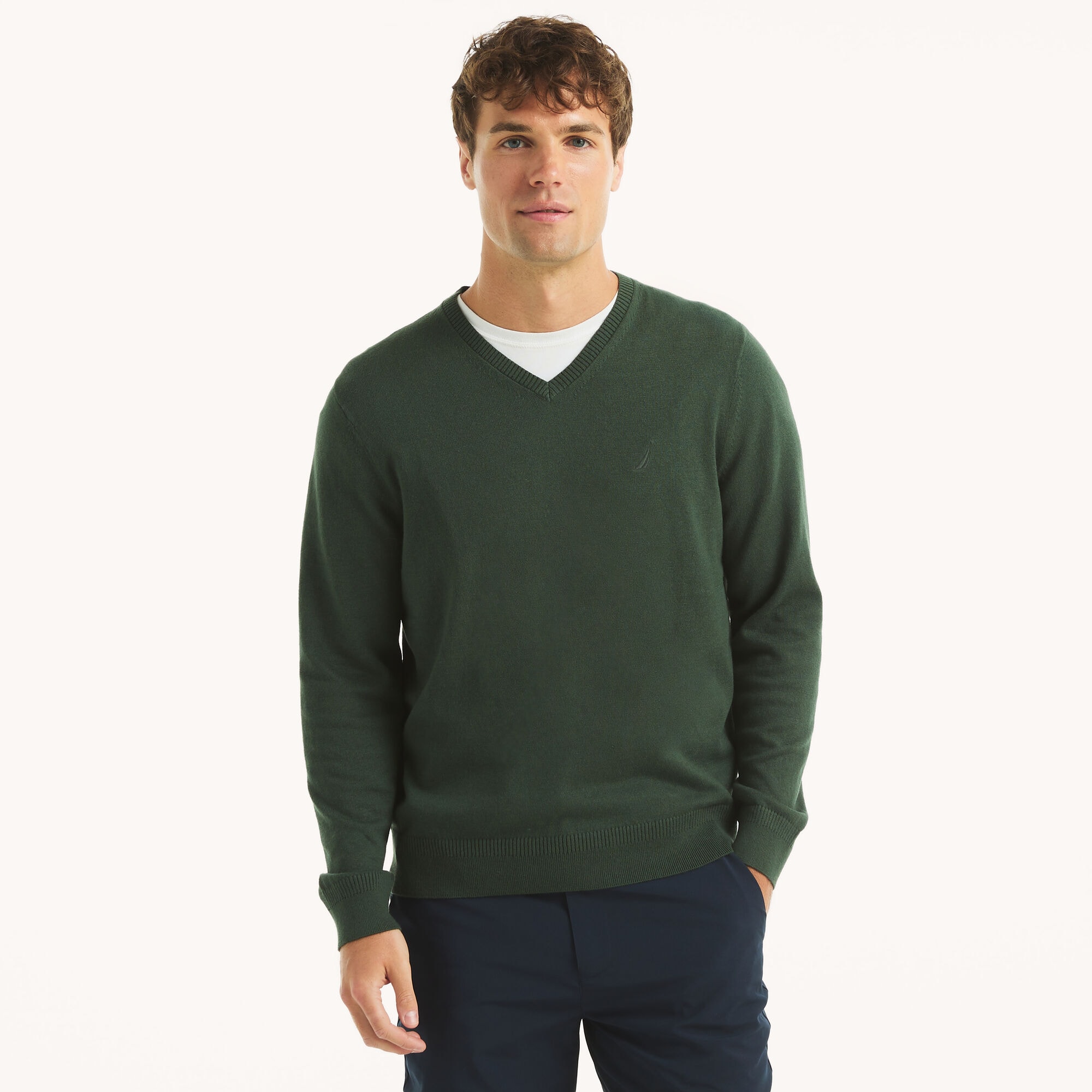 Navtech V-Neck Sweater,Galley Green,large