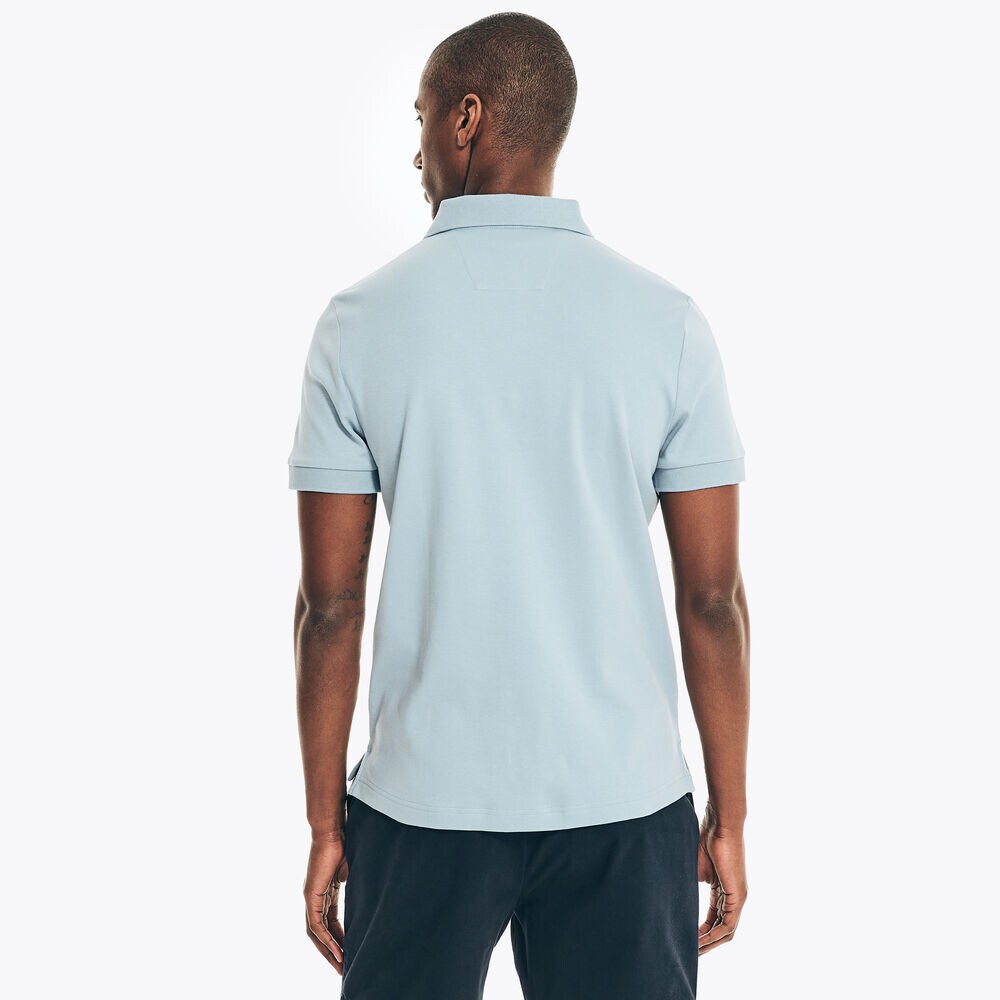 SLIM FIT INTERLOCK POLO,Noon Blue,large