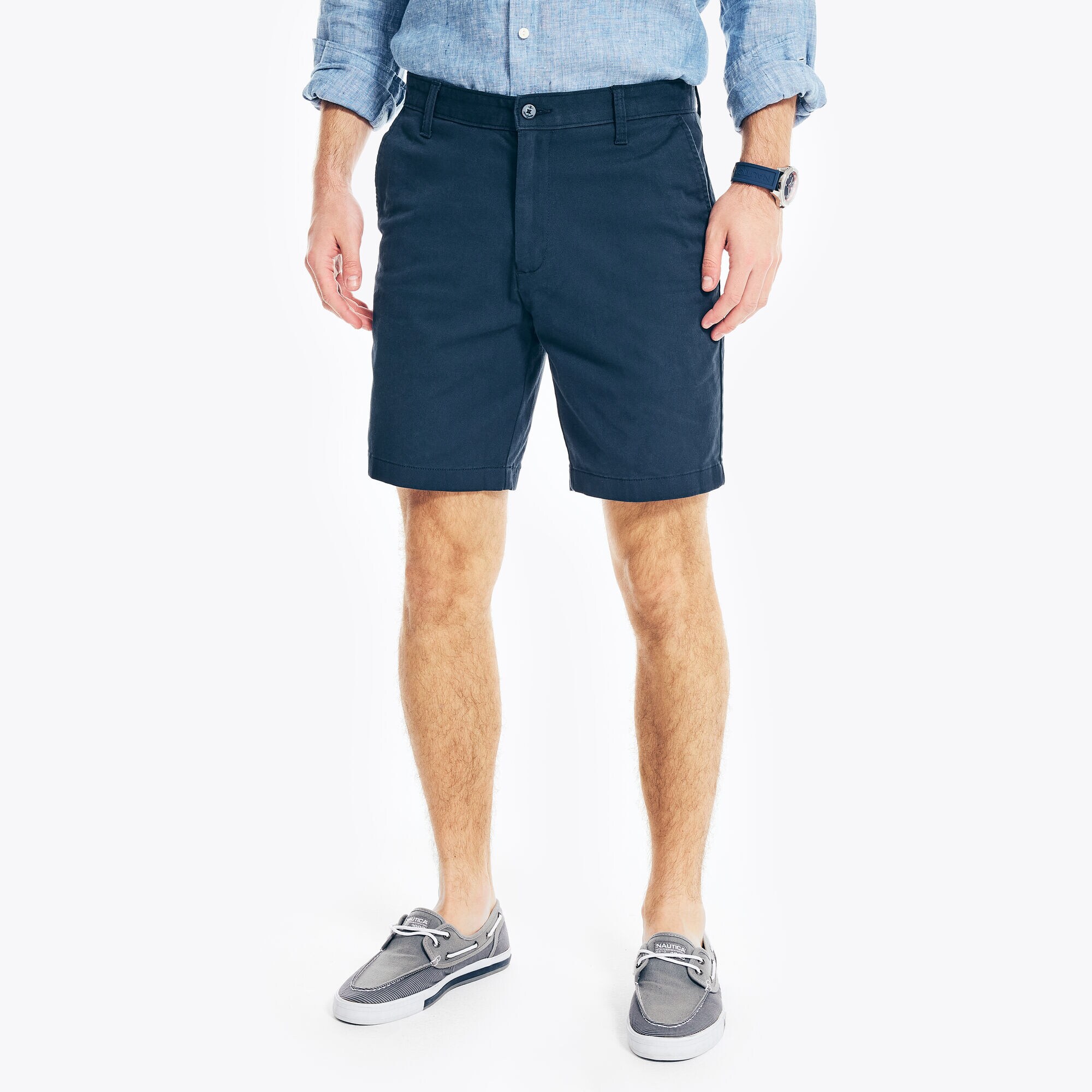 9.5" BIG & TALL CLASSIC FIT DECK SHORT,True Navy,large