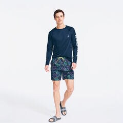 8" SUSTAINABLY CRAFTED SEA ANIMALS PRINT SWIM,Navy,large