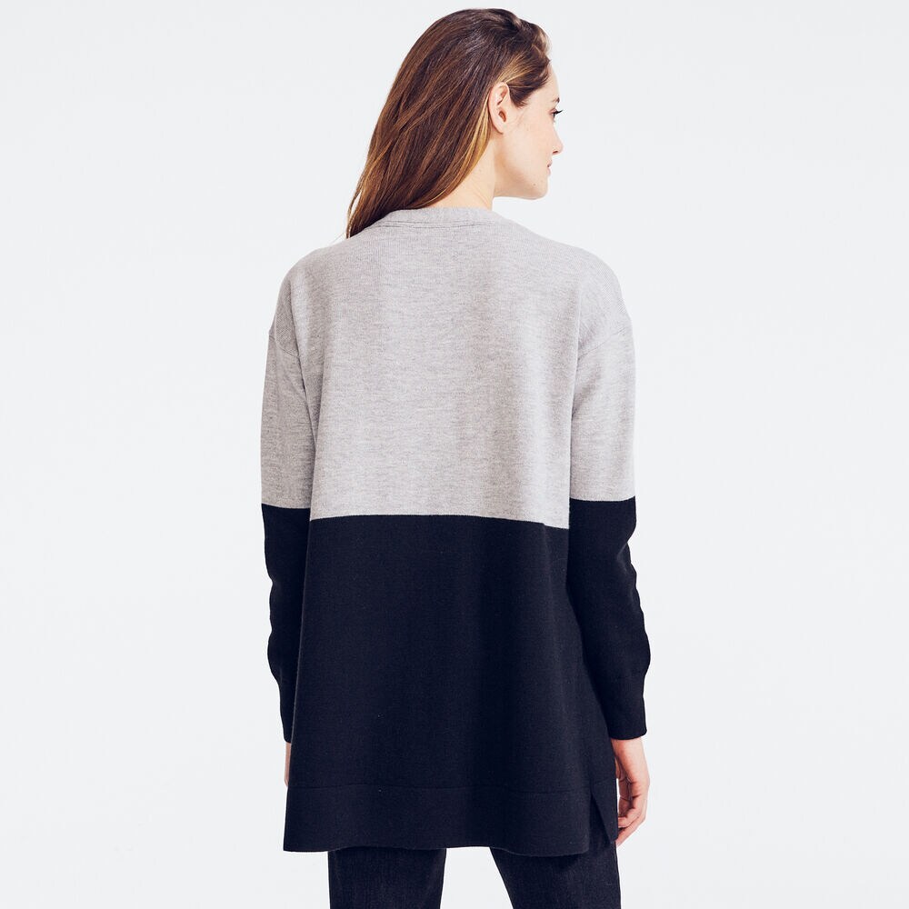 COLORBLOCK CARDIGAN,Fog,large