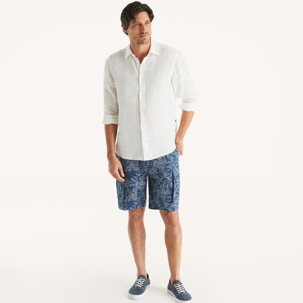 Nautica Jeans Co. 9.5" Printed Cargo Short,Lapis Blue,large