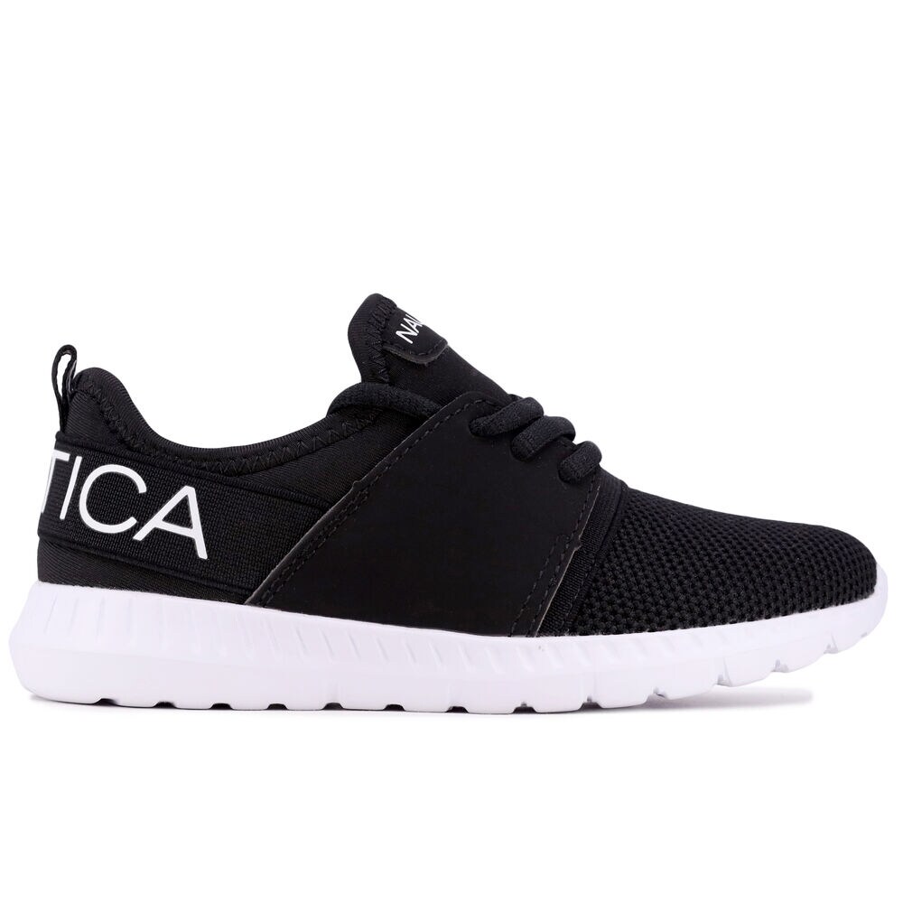 BOYS' LOGO SNEAKER,Black,large