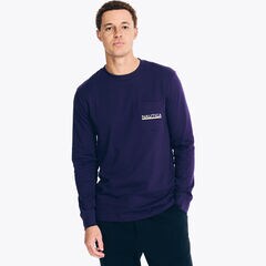Big & Tall Graphic Pocket Long-Sleeve T-Shirt,Dusty Pink,large