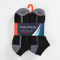 LOGO ATHLETIC SOCKS, 6-PACK,Black,large