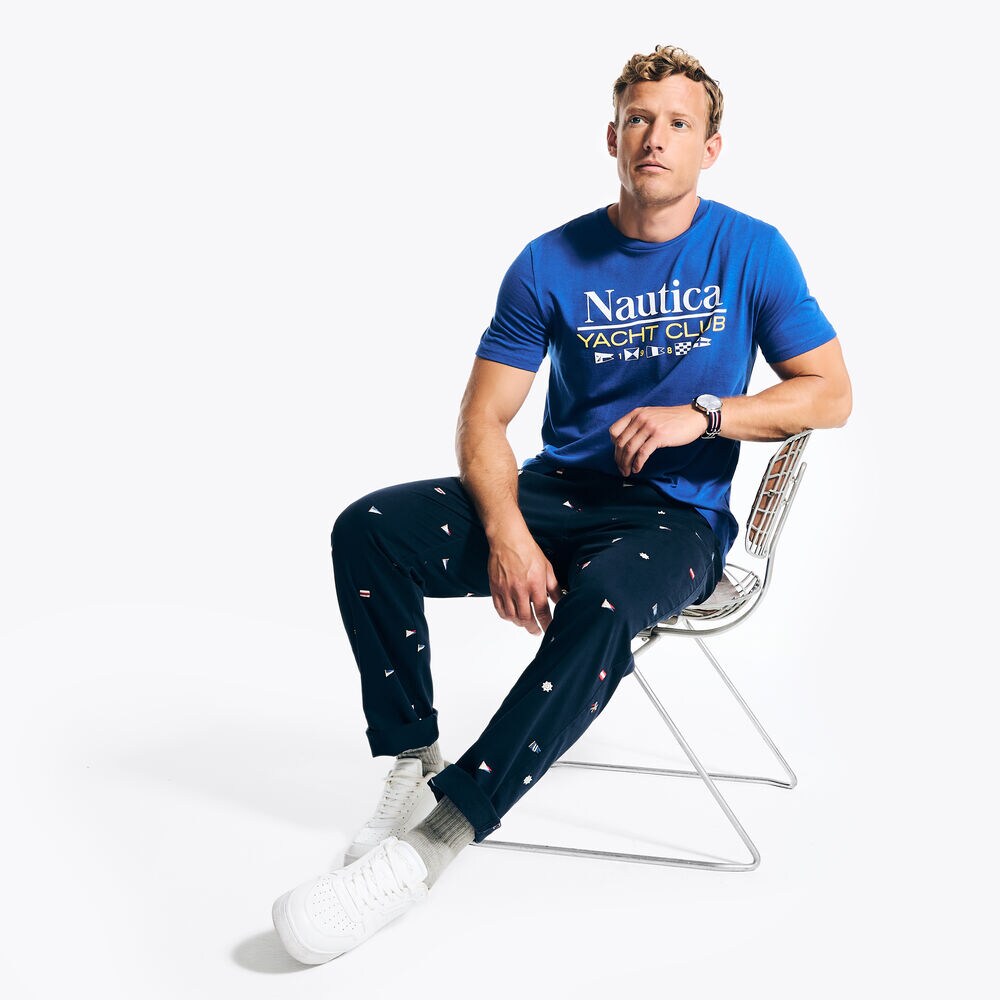 Yacht Club Graphic T-Shirt,Bright Cobalt,large